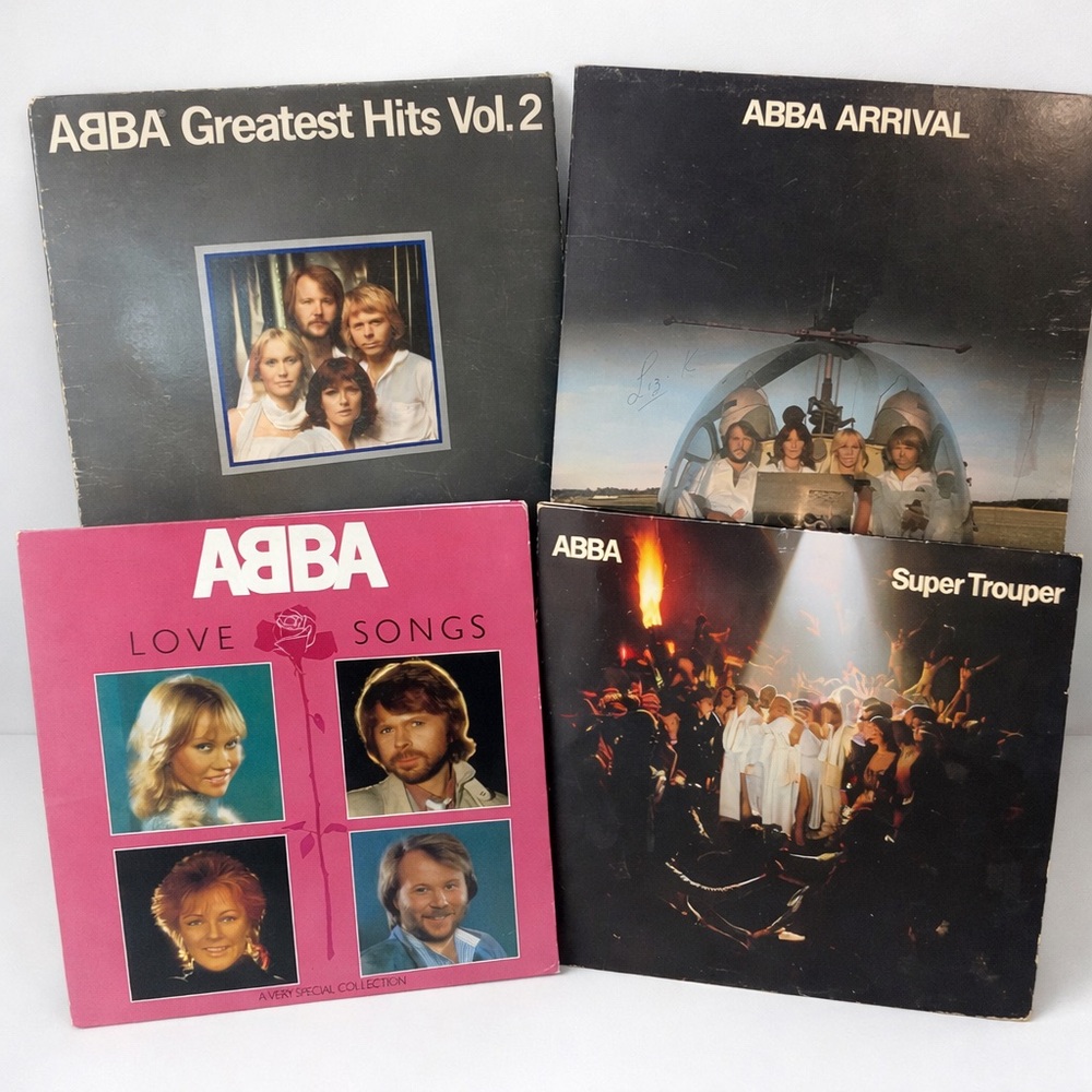 ABBA Vinyl Record Bundle 🎶 Greatest Hits, Arrival, Super Trouper + More (4 LPs)